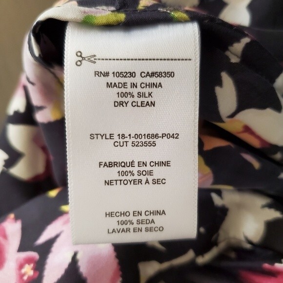 Equipment Florence Silk Trouser Pant High Rise Floral Leaf Straight Leg XL - Picture 14 of 15